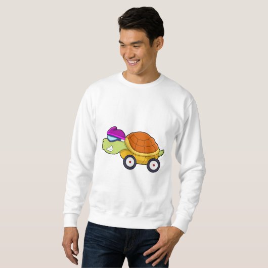 Schildkröte mit Muschel als Auto Sweatshirt (Vorne ganz)