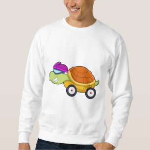 Schildkröte mit Muschel als Auto Sweatshirt