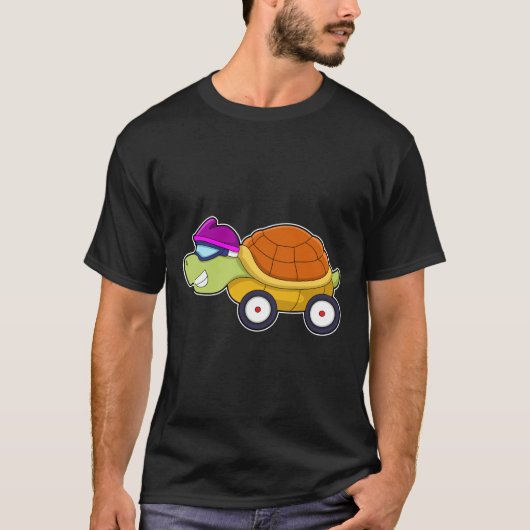 Schildkröte mit Muschel als Auto T-Shirt (Vorderseite)
