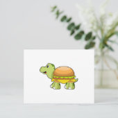 Schildkröte mit Muschel als Burger.PNG Postkarte (Stehend Vorderseite)