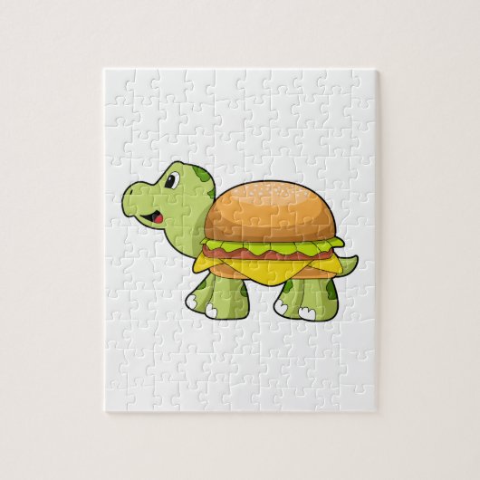 Schildkröte mit Muschel als Burger.PNG Puzzle (Vertikal)