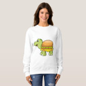Schildkröte mit Muschel als Burger.PNG Sweatshirt (Vorne ganz)
