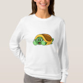 Schildkröte mit Muschel als Deckeln T-Shirt (Vorderseite)
