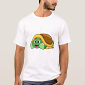 Schildkröte mit Muschel als Deckeln T-Shirt (Vorderseite)