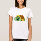 Schildkröte mit Muschel als Deckeln T-Shirt (Vorderseite)