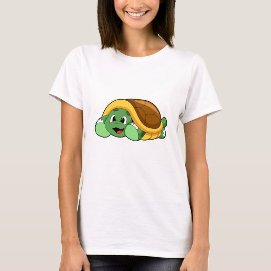 Schildkröte mit Muschel als Deckeln T-Shirt (Vorderseite)