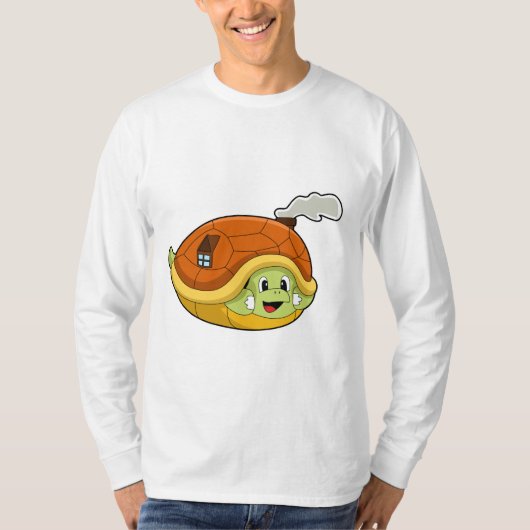 Schildkröte mit Muschel als Haus T-Shirt (Vorderseite)