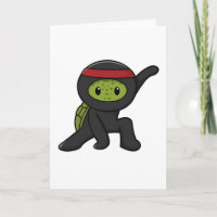 Schildkröte mit Muschel als Ninja