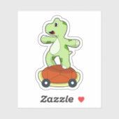 Schildkröte mit Muschel als Skateboard Aufkleber (Blatt)