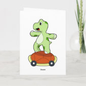 Schildkröte mit Muschel als Skateboard Karte (Rückseite)