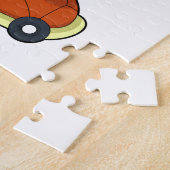Schildkröte mit Muschel als Skateboard Puzzle (Seite)