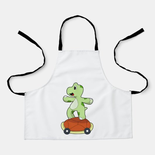 Schildkröte mit Muschel als Skateboard Schürze (Vorderseite)