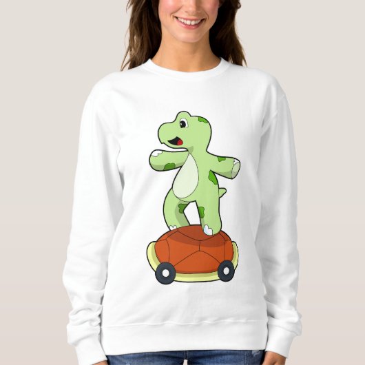 Schildkröte mit Muschel als Skateboard Sweatshirt (Vorderseite)
