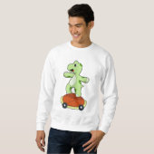 Schildkröte mit Muschel als Skateboard Sweatshirt (Vorne ganz)