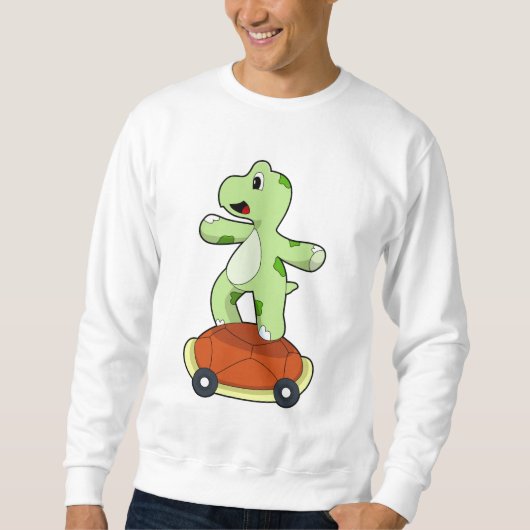 Schildkröte mit Muschel als Skateboard Sweatshirt (Vorderseite)