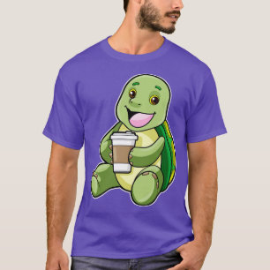 Schildkröte mit Muschel Kaffee zum Mitnehmen T-Shirt