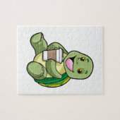 Schildkröte mit Muschel und Kaffee zum Mitnehmen Puzzle (Horizontal)