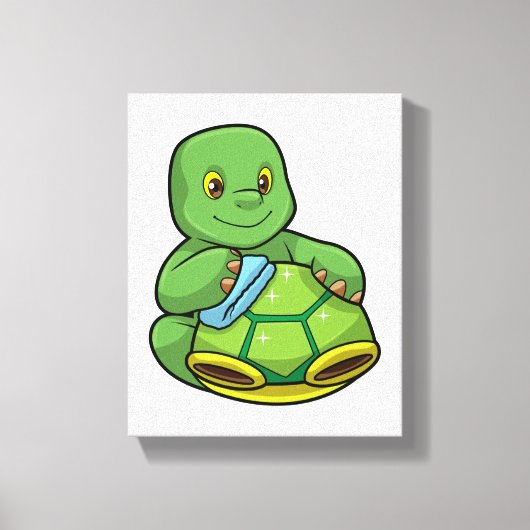 Schildkröte mit Muschel und Reinigen Leinwanddruck (Vorderseite)