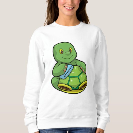 Schildkröte mit Muschel und Reinigen Sweatshirt (Vorderseite)