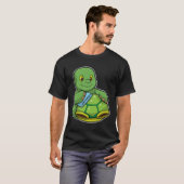 Schildkröte mit Muschel und Reinigen T-Shirt (Vorne ganz)