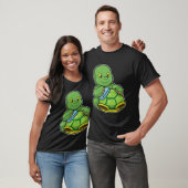Schildkröte mit Muschel und Reinigen T-Shirt (Unisex)