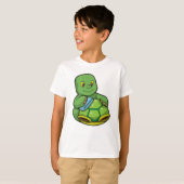 Schildkröte mit Muschel und Reinigen T-Shirt (Vorne ganz)