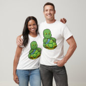 Schildkröte mit Muschel und Reinigen T-Shirt (Unisex)