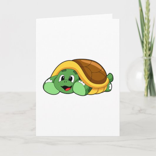 Schildkröte mit Panzer als Decke Karte (Vorderseite)