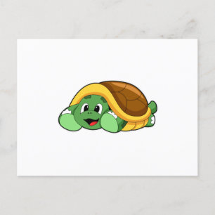 Schildkröte mit Panzer als Decke Postkarte