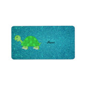 Schildkröte mit personalisiertem Namen Adressaufkleber (Vorne)