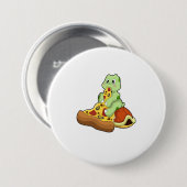 Schildkröte mit Pizza Button (Vorne & Hinten)