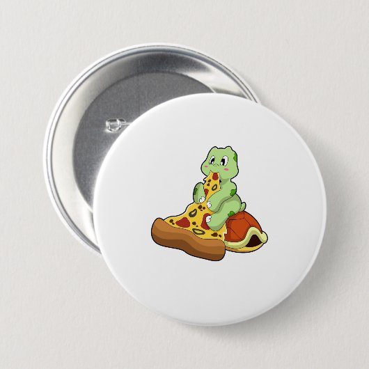 Schildkröte mit Pizza Button (Vorne & Hinten)
