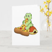 Schildkröte mit Pizza Karte (Gelbe Blume)