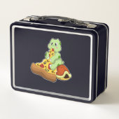 Schildkröte mit Pizza Metall Brotdose (Rückseite)