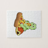 Schildkröte mit Pizza Puzzle (Horizontal)