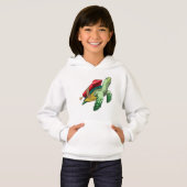 Schildkröte mit Rakete Hoodie (Vorne ganz)