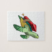 Schildkröte mit Rakete Puzzle (Horizontal)