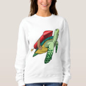 Schildkröte mit Rakete Sweatshirt (Vorderseite)