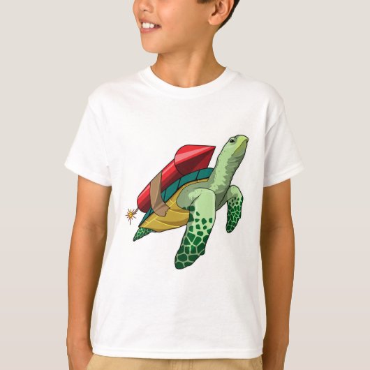 Schildkröte mit Rakete T-Shirt (Vorderseite)