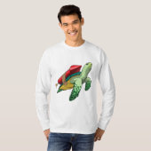 Schildkröte mit Rakete T-Shirt (Vorne ganz)