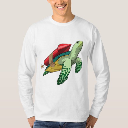 Schildkröte mit Rakete T-Shirt (Vorderseite)