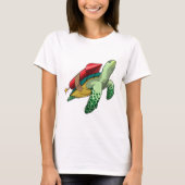 Schildkröte mit Rakete T-Shirt (Vorderseite)