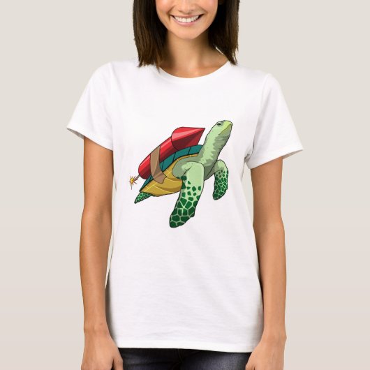 Schildkröte mit Rakete T-Shirt (Vorderseite)