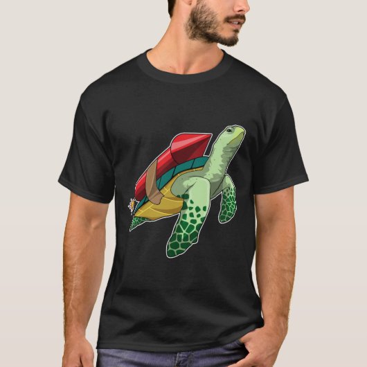 Schildkröte mit Rakete T-Shirt (Vorderseite)