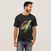 Schildkröte mit Rakete T-Shirt (Vorne ganz)