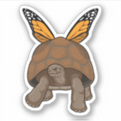 Schildkröte mit Regenbogenfarben Aufkleber (Vorderseite)