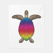 Schildkröte mit Regenbogenfarben Fleecedecke (Vorderseite)