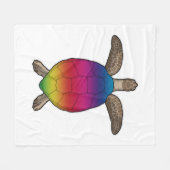 Schildkröte mit Regenbogenfarben Fleecedecke (Vorderseite (Horizontal))