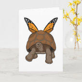 Schildkröte mit Regenbogenfarben Karte (Gelbe Blume)