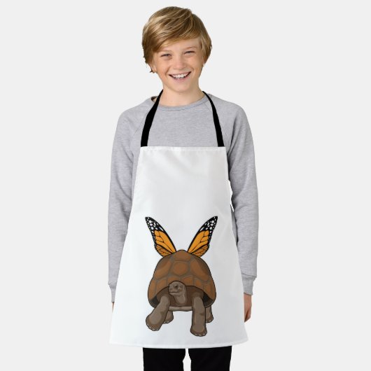 Schildkröte mit Regenbogenfarben Schürze (Getragen)